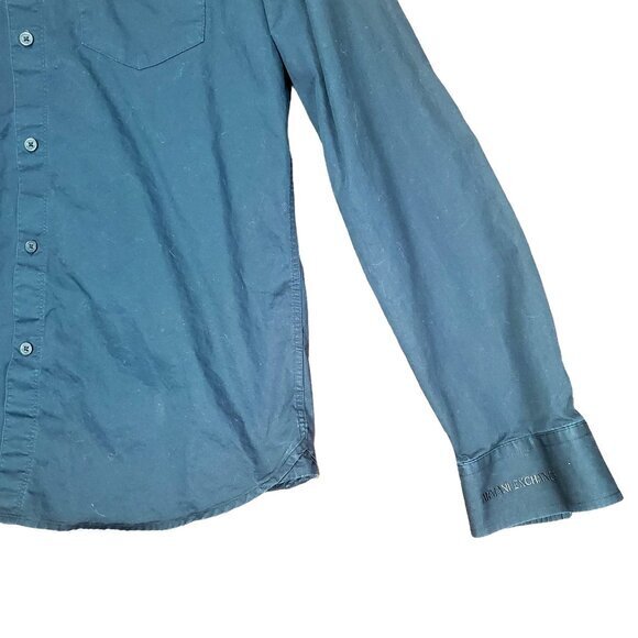 ARMANI EXCHANGE A/X Mens Shirt SZ L 16.5-17 Black Long Sleeves Collar Pocket - Picture 5 of 10